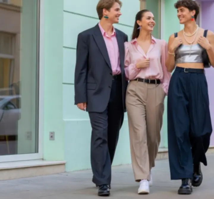 Genderfluid divattrend, uniszex szabásvonalú ruhadarabokkal 2026-ban