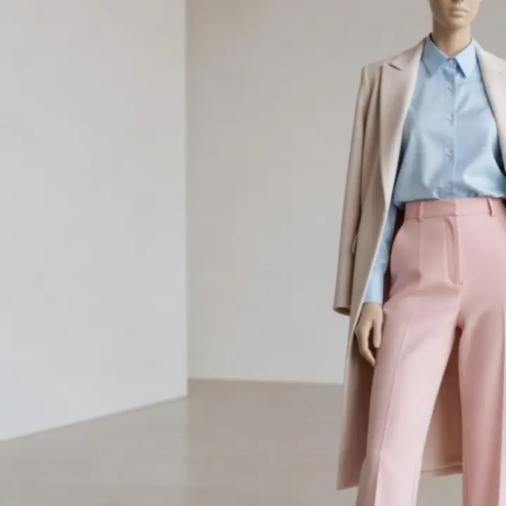 Pasztell rózsaszín és levendula árnyalatú outfit inspiráció 2026-ra.